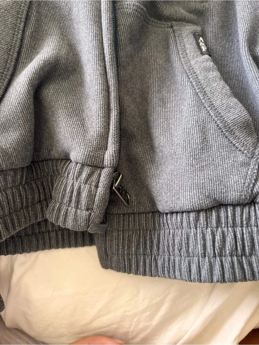 Abercrombie Kids Gray Full Zip Hoodie | Girls Size 9/10